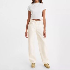 Levi’s Baggy Boot White Jeans NWT